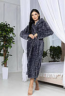 Махровий жіночий халат Шарпей довгий