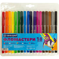 Фломастеры "Centropen" 18 цветов №7550/18 Color World