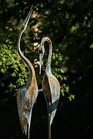 Садовая скульптура "Чапли", журавли, аисты