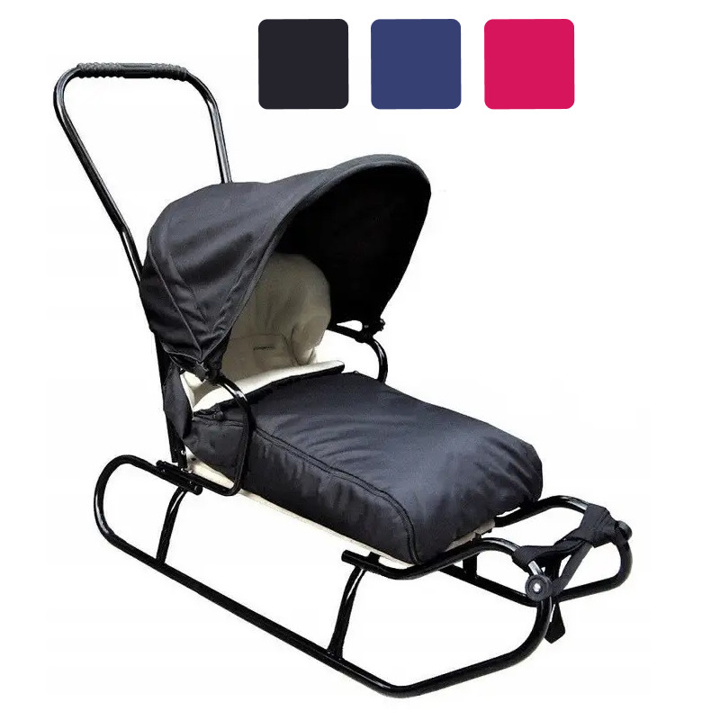 Санки дитячі 5в1 сани + спинка + ручка + козирок + конверт для дітей B_1423, фото 1