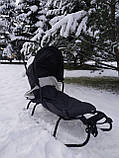 Санки дитячі 5в1 сани + спинка + ручка + козирок + конверт для дітей B_1423, фото 3