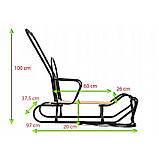 Санки дитячі 5в1 сани + спинка + ручка + козирок + конверт для дітей B_1423, фото 4