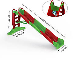 Гірка дитяча Gardentoys 4м 01450/3 зелено-червона для дітей малюків B_1423