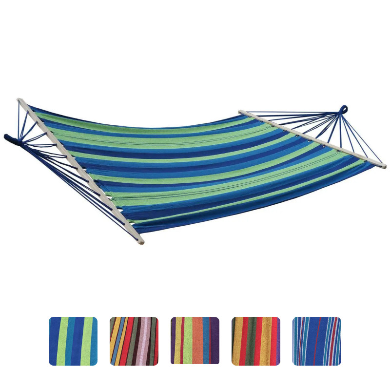 Гамак двомісний садовий з планкою RIO XXL 200х150 WCG підвісний туристичний для саду дачі B_1182, фото 1