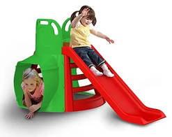 Гірка дитяча з тунелем Gardentoys 01470/13 зелено-червона для дітей B_1423