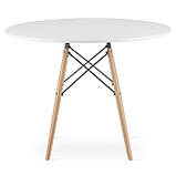 Стіл кухонний Todi 100см круглий білий для кухні кафе ресторану B_1424, фото 2