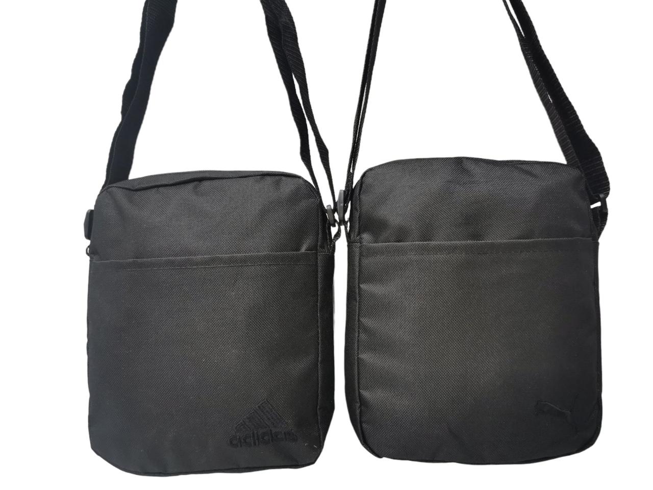 Чоловіча сумка тканинна 21*16 см через плече на блискавці в різних варіантах Kay