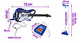 Гітара електронна дитяча з мікрофоном + підсилювач 1554/G 4709 Електрогітара Комплект B_7761, фото 9
