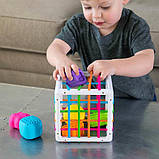 Сортер-куб зі стінками-шнурочками Fat Brain Toys InnyBin (F251ML) B_1086, фото 4