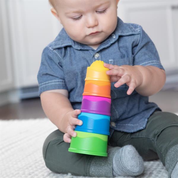 Пірамідка тактильна Чашки Fat Brain Toys dimpl stack (F293ML) B_1087