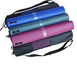 Килимок для йоги та фітнесу WCG M6 спортивний мат гімнастичний 173 x 61 x 0.35 см в чохлі Зелений B_5774, фото 3