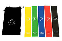 Фітнес гумки опору WCG у чохлі набір 5 штук для занять фітнесом йогою пілатесом та кросфітом B_5778