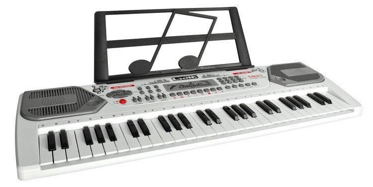 Синтезатор з мікрофоном та тримачем для нот дитячий Electronic Keyboard 8238 B_7934