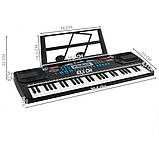 Синтезатор з мікрофоном та тримачем для нот дитячий Electronic Keyboard 8238 B_7934, фото 8