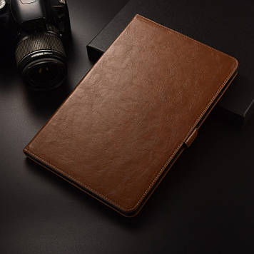 Чохол для iPad Pro 12,9" (2017) з натуральної шкіри протиударний вологостійкий книжка з підставкою "GRAVITY" Світло-коричневий