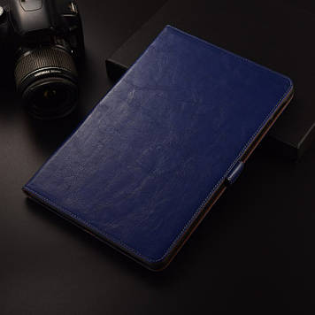 Чохол для iPad Pro 12,9" (2017) з натуральної шкіри протиударний вологостійкий книжка з підставкою "GRAVITY" Синій