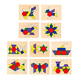Геометрична мозаїка Viga Toys дерев' яна з шаблонами (50029) B_1122, фото 3