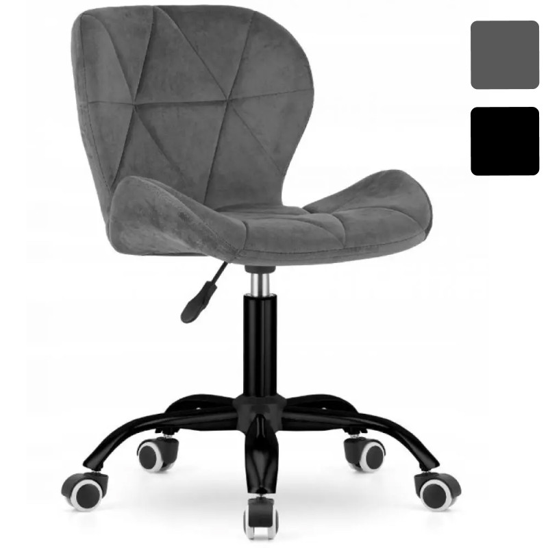 Крісло офісне Bonro B-531 комп'ютерне на коліщатках велюрове з чорною основою для офісу дому B_1455, фото 1