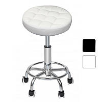 Стілець барний Bonro B-496 без спинки регульований Крісло табурет на колесах кругле B_1459