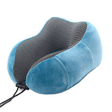 Дорожній набір для сну 3в1, подушка підголовник Memory foam, маска, беруші, фото 4