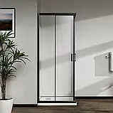Скляна душова кабіна AVKO Glass Black RDS06 перегородка для душу 90x90x190 B_1460, фото 2