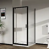 Скляна душова кабіна AVKO Glass Black RDJ06 перегородка для душу 90x90x190 B_1460