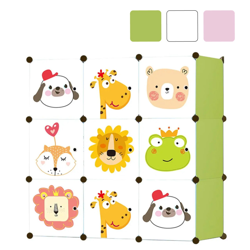 Органайзер дитячих іграшок LEOBERT 9x Kids Модульна дитяча шафа 9 модулів B_1638, фото 1