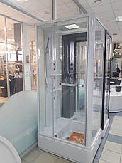 Гідробокс 110*90 см Miracle NA115-3 з КПК, рама біла, скло прозоре, задня стінка і дах білі, фото 4