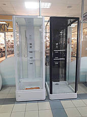 Гідробокс 110*90*215 см Miracle NA115-3A з КПК, рама чорна, скло прозоре, задня стінка і дах дзеркальні, фото 4