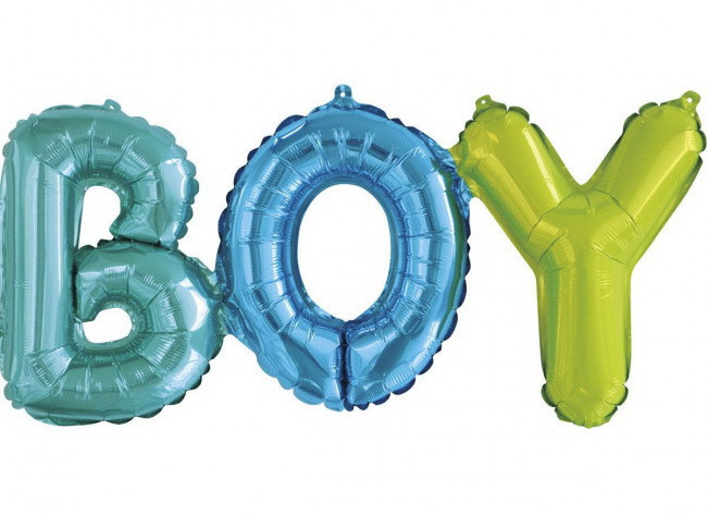 Фольговані кулі букви "Boy". Колір: Кольорова. Розмір: 80см*45см.