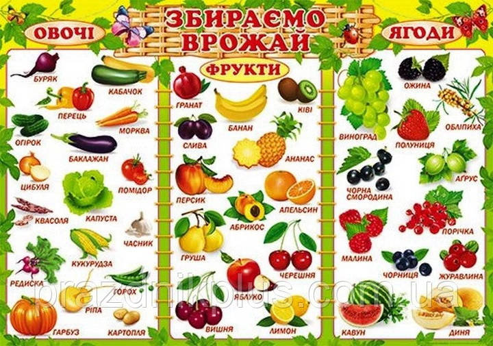 Плакат шкiльний: Збираємо врожай