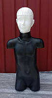 Манекен дитячий чорний з білою головою