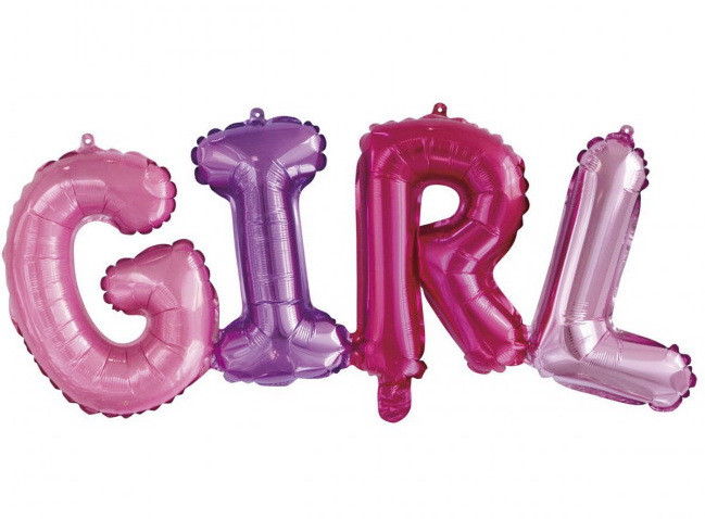 Фольговані кулі букви "Girl". Колір: Кольорова. Розмір: 113см*42 см.