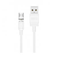 Кабель магнітний XO NB187 Magnetic Micro USB 2.1A 1m White