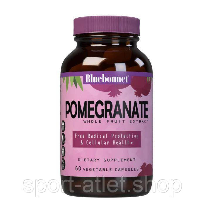 Екстрак плодів гранату Bluebonnet Nutrition Super Fruit Pomegranate Extract, 60 вегакапсул захист від вільних радикалів і здоров'я, фото 1