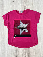 Футболка для дівчинки ALG 69407 110 см Фуксія