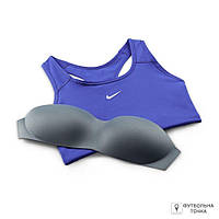 Топ Nike Dri-FIT Swoosh BV3636-430 (BV3636-430). Женские спортивные топы. Спортивная женская одежда.
