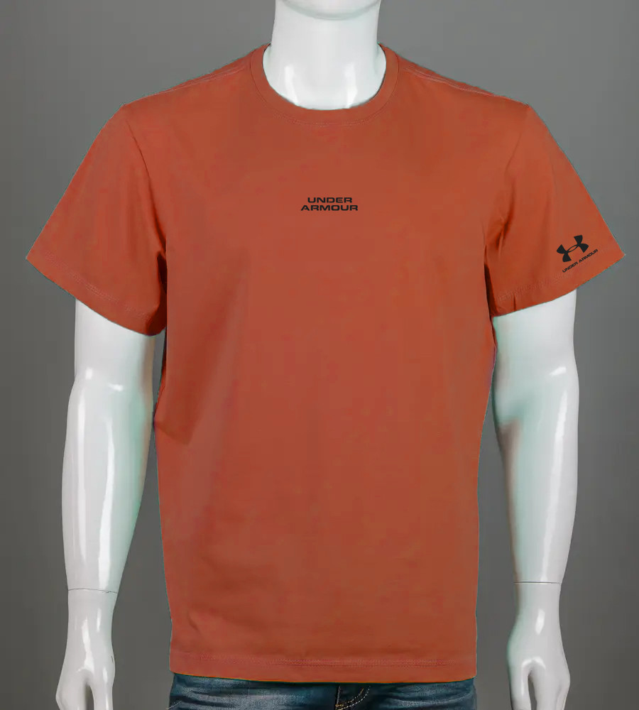 Футболка 100% Х/Б супер-батал Under Armour 4324сб (Уп.2шт 5XL,6XL), Цегляний