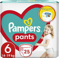 Підгузки-трусики Pampers Pants Розмір 6 (Extra Large) 14-19 кг 25 шт