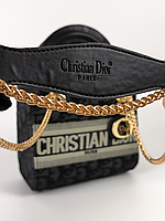 Сумка итальянская черная Christian Dior Lady D-Lite Mini Black
