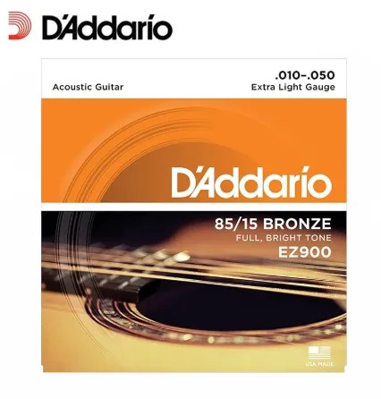 Струны D'addario EZ900 85/15 Bronze для акустичної гітари (.010-.050)