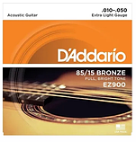 Струны D'addario EZ900 85/15 Bronze для акустичної гітари (.010-.050), фото 3