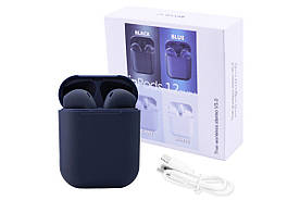 Бездротові навушники Bluetooth TWS i12 Pods (Синій)