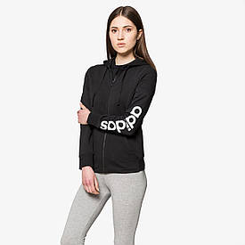 Кофта жінок. Adidas Essentials Linear Full Zip Hoodie Black (арт. S97076)