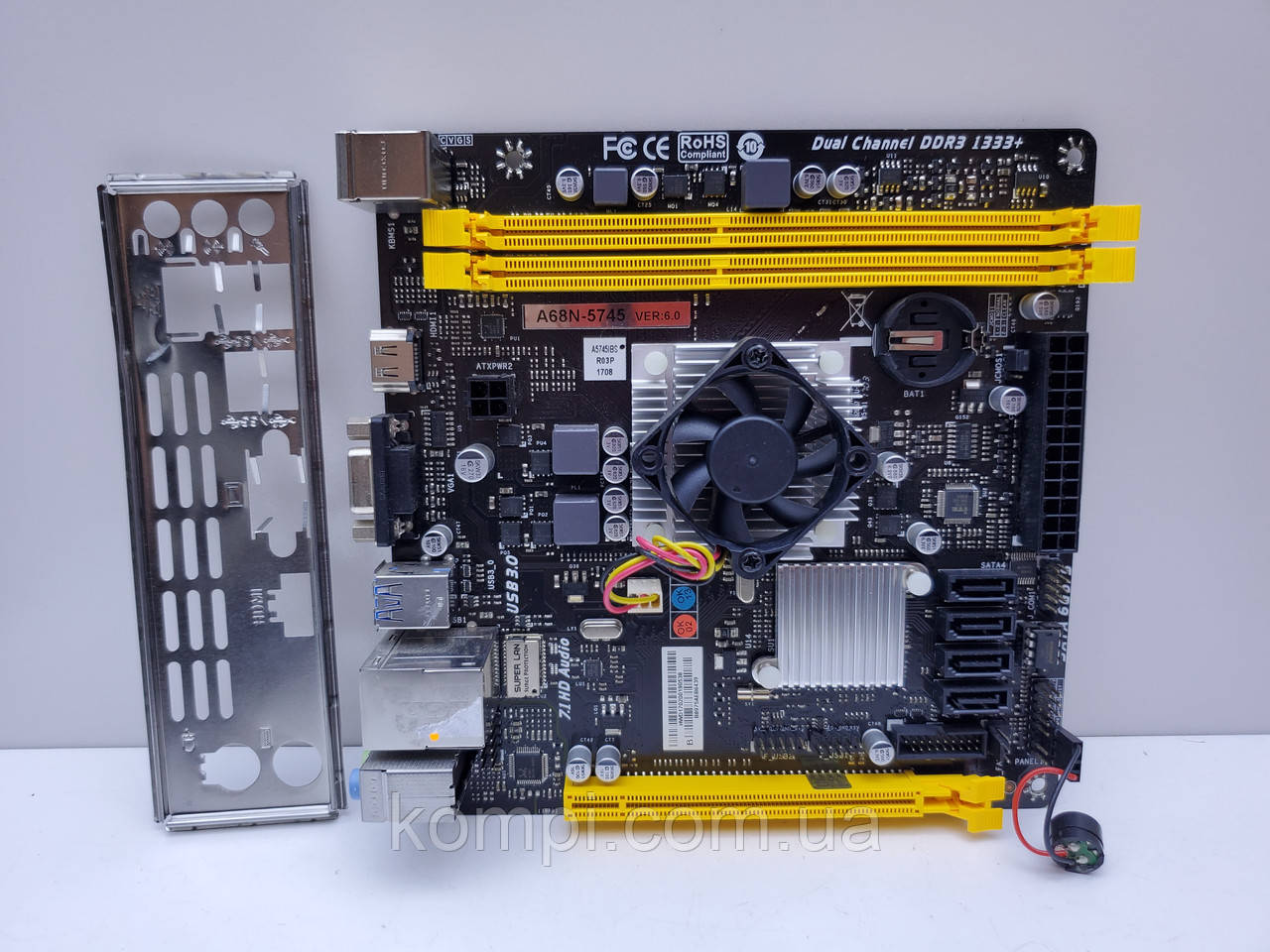 Материнская плата Biostar A68N-5745 (A10-5745, DDR3, mini-ITX, б/у), фото 1