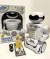 Детская электронная робот копилка сейф с кодовым замком Robot Piggy Bank робот опилка банкомат AGR
