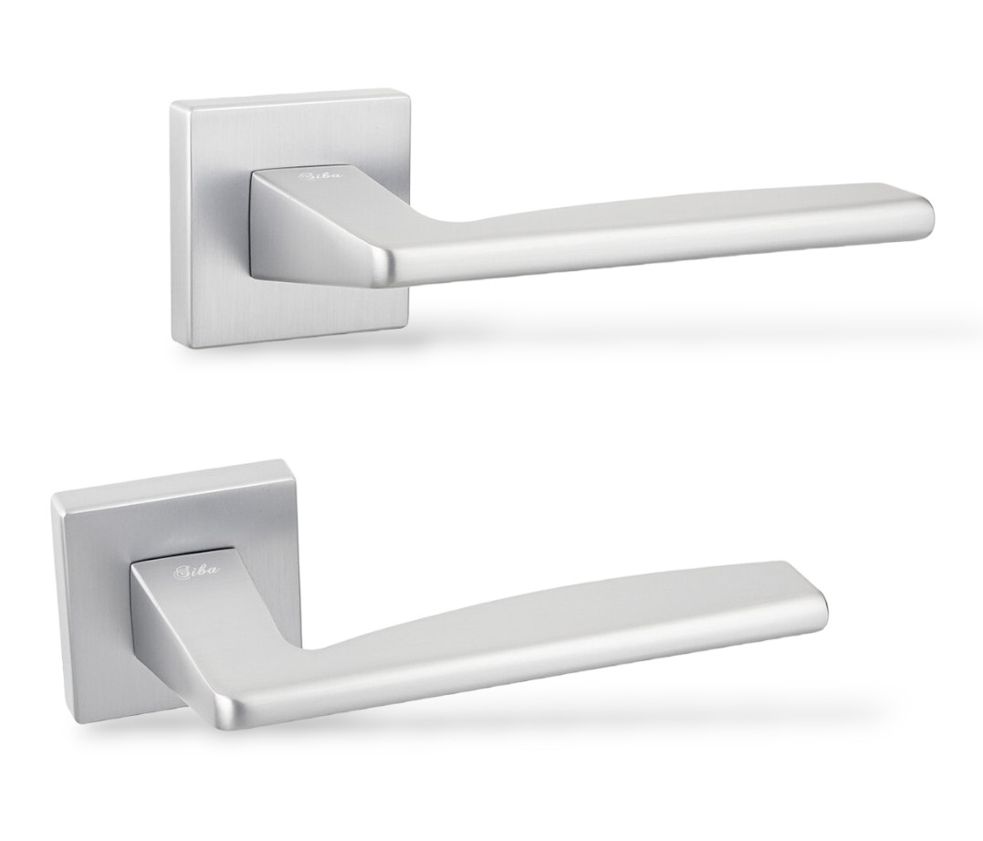 Ручки на міжкімнатні/ вхідні двері SIBA Viola R09 матовий хром (55 55), фото 1