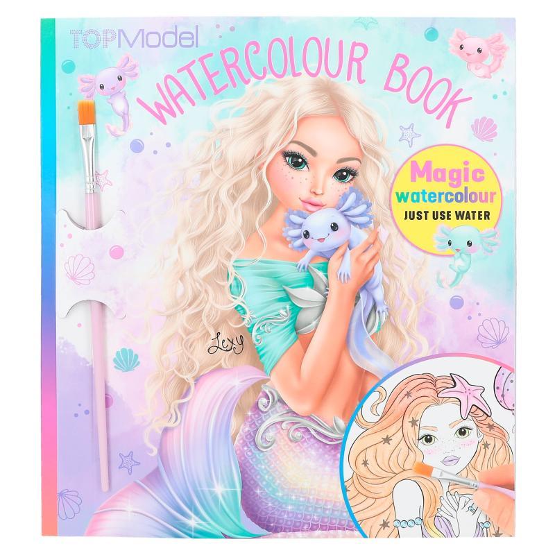ТОР Model Акварельний альбом Fantasy Model MERMAID Топ Модел розмальовка Русалка (12414)