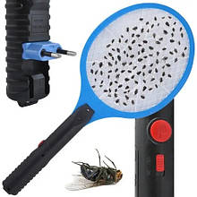 Електрична мухобійка ракетка від мух та комарів Iso Trade акумуляторна Синій