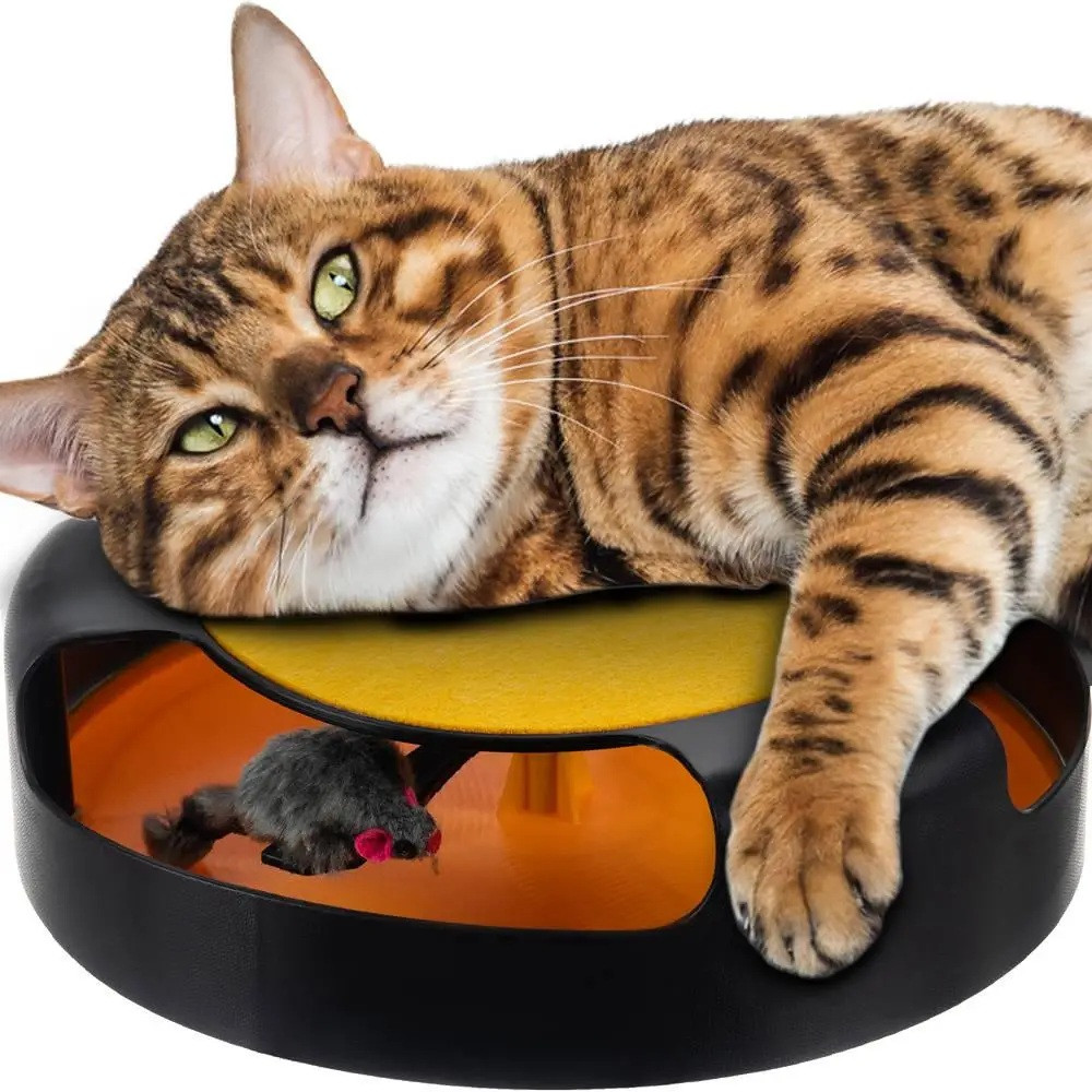 Інтерактивна іграшка кігтеточка для кішок PURLOV спіймай мишку